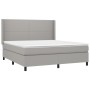 Boxspringbett mit hellgrauer Stoffmatratze 160x200 cm von vidaXL, Betten und Lattenroste - Ref: Foro24-3131281, Preis: 569,49...