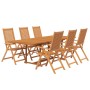 Garden dining set 7 pieces solid acacia wood by vidaXL, Garden sets - Ref: Foro24-3079641, Price: 731,76 €, Discount: %