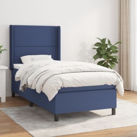 Boxspringbett mit blauer Stoffmatratze 100x200 cm von vidaXL, Betten und Lattenroste - Ref: Foro24-3131335, Preis: 370,88 €, ...