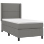 Box spring bed with dark gray fabric mattress 100x200 cm by vidaXL, Beds and slatted bases - Ref: Foro24-3131330, Price: 360,...
