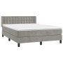 Boxspringbett mit hellgrauer Samtmatratze 140x190 cm von vidaXL, Betten und Lattenroste - Ref: Foro24-3131195, Preis: 468,85 ...
