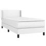Box spring bed with white synthetic leather mattress 80x200 cm by vidaXL, Beds and slatted bases - Ref: Foro24-3130686, Price...