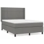 Box spring bed with dark gray fabric mattress 140x190 cm by vidaXL, Beds and slatted bases - Ref: Foro24-3131426, Price: 572,...