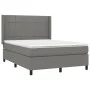 Box spring bed with dark gray fabric mattress 140x190 cm by vidaXL, Beds and slatted bases - Ref: Foro24-3131426, Price: 572,...