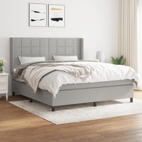 Boxspringbett mit hellgrauer Stoffmatratze 160x200 cm von vidaXL, Betten und Lattenroste - Ref: Foro24-3131441, Preis: 570,89...