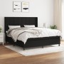 Cama box spring con colchón tela negro 180x200 cm de vidaXL, Camas y somieres - Ref: Foro24-3131451, Precio: 630,49 €