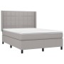Boxspringbett mit hellgrauer Stoffmatratze 140x200 cm von vidaXL, Betten und Lattenroste - Ref: Foro24-3131433, Preis: 495,30...