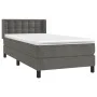 Box spring bed with dark gray velvet mattress 90x200 cm by vidaXL, Beds and slatted bases - Ref: Foro24-3131178, Price: 304,1...