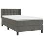 Cama box spring con colchón terciopelo gris oscuro 90x200 cm de vidaXL, Camas y somieres - Ref: Foro24-3131178, Precio: 311,4...
