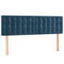 Box spring bed with dark blue velvet mattress 140x200 cm by vidaXL, Beds and slatted bases - Ref: Foro24-3131205, Price: 431,...