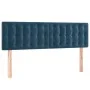 Box spring bed with dark blue velvet mattress 140x200 cm by vidaXL, Beds and slatted bases - Ref: Foro24-3131205, Price: 424,...