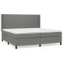 Box spring bed with dark gray fabric mattress 200x200 cm by vidaXL, Beds and slatted bases - Ref: Foro24-3131378, Price: 636,...