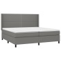 Box spring bed with dark gray fabric mattress 200x200 cm by vidaXL, Beds and slatted bases - Ref: Foro24-3131378, Price: 636,...