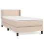 Box spring bed with cappuccino synthetic leather mattress 90x200 cm by vidaXL, Beds and slatted bases - Ref: Foro24-3130702, ...