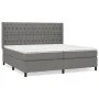 Box spring bed with dark gray fabric mattress 200x200 cm by vidaXL, Beds and slatted bases - Ref: Foro24-3131698, Price: 674,...