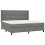 Box spring bed with dark gray fabric mattress 200x200 cm by vidaXL, Beds and slatted bases - Ref: Foro24-3131698, Price: 674,...