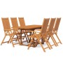 7-teiliges Garten-Esszimmer-Set aus massivem Akazienholz von vidaXL, Gartensets - Ref: Foro24-3079646, Preis: 594,23 €, Rabat...