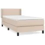 Cama box spring con colchón cuero sintético capuchino 100x200cm de vidaXL, Camas y somieres - Ref: Foro24-3130648, Precio: 32...