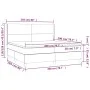 Box spring bed with dark gray fabric mattress 200x200 cm by vidaXL, Beds and slatted bases - Ref: Foro24-3131298, Price: 685,...