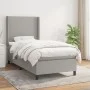 Box spring bed with light gray fabric mattress 100x200 cm by vidaXL, Beds and slatted bases - Ref: Foro24-3131249, Price: 346...