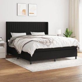 Cama box spring con colchón tela negro 180x200 cm de vidaXL, Camas y somieres - Ref: Foro24-3131611, Precio: 621,71 €, Descue...