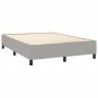 Box spring bed with light gray fabric mattress 140x190 cm by vidaXL, Beds and slatted bases - Ref: Foro24-3131665, Price: 523...