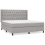 Box spring bed with light gray fabric mattress 160x200 cm by vidaXL, Beds and slatted bases - Ref: Foro24-3131681, Price: 582...