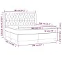 Box spring bed with light gray fabric mattress 160x200 cm by vidaXL, Beds and slatted bases - Ref: Foro24-3131681, Price: 582...