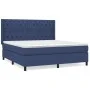 Cama box spring con colchón tela azul 160x200 cm de vidaXL, Camas y somieres - Ref: Foro24-3131687, Precio: 585,02 €, Descuen...