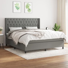 Boxspringbett mit dunkelgrauer Stoffmatratze 160x200 cm von vidaXL, Betten und Lattenroste - Ref: Foro24-3131682, Preis: 600,...
