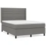Box spring bed with dark gray fabric mattress 140x190 cm by vidaXL, Beds and slatted bases - Ref: Foro24-3131506, Price: 519,...