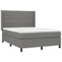 Box spring bed with dark gray fabric mattress 140x190 cm by vidaXL, Beds and slatted bases - Ref: Foro24-3131506, Price: 519,...