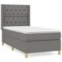Cama box spring con colchón tela gris oscuro 80x200 cm de vidaXL, Camas y somieres - Ref: Foro24-3132186, Precio: 356,96 €, D...