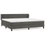 Box spring bed with dark gray velvet mattress 200x200 cm by vidaXL, Beds and slatted bases - Ref: Foro24-3131100, Price: 550,...