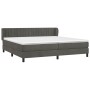 Box spring bed with dark gray velvet mattress 200x200 cm by vidaXL, Beds and slatted bases - Ref: Foro24-3131100, Price: 569,...