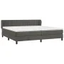 Box spring bed with dark gray velvet mattress 200x200 cm by vidaXL, Beds and slatted bases - Ref: Foro24-3131100, Price: 550,...