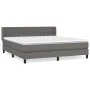 Box spring bed with gray synthetic leather mattress 180x200 cm by vidaXL, Beds and slatted bases - Ref: Foro24-3130797, Price...