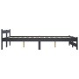 Estructura cama sin colchón madera pino gris oscuro 120x200 cm