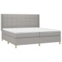 Boxspringbett mit hellgrauer Stoffmatratze 200x200 cm von vidaXL, Betten und Lattenroste - Ref: Foro24-3132017, Preis: 650,60...