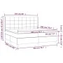 Box spring bed with light gray fabric mattress 200x200 cm by vidaXL, Beds and slatted bases - Ref: Foro24-3132017, Price: 649...