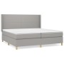 Boxspringbett mit hellgrauer Stoffmatratze 200x200 cm von vidaXL, Betten und Lattenroste - Ref: Foro24-3131857, Preis: 648,38...