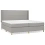 Cama box spring con colchón tela gris claro 200x200 cm de vidaXL, Camas y somieres - Ref: Foro24-3131857, Precio: 648,03 €, D...