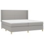 Boxspringbett mit hellgrauer Stoffmatratze 200x200 cm von vidaXL, Betten und Lattenroste - Ref: Foro24-3131857, Preis: 648,38...