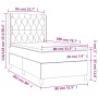 Box spring bed with dark gray fabric mattress 80x200 cm by vidaXL, Beds and slatted bases - Ref: Foro24-3131626, Price: 350,4...