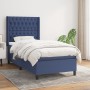Box spring bed with blue fabric mattress 100x200 cm by vidaXL, Beds and slatted bases - Ref: Foro24-3131655, Price: 394,16 €,...