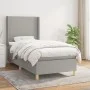 Box spring bed with light gray fabric mattress 90x200 cm by vidaXL, Beds and slatted bases - Ref: Foro24-3131801, Price: 332,...