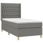 Box spring bed with dark gray fabric mattress 90x190 cm by vidaXL, Beds and slatted bases - Ref: Foro24-3132194, Price: 342,4...