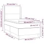 Box spring bed with dark gray fabric mattress 90x190 cm by vidaXL, Beds and slatted bases - Ref: Foro24-3131794, Price: 332,2...