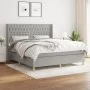 Boxspringbett mit hellgrauer Stoffmatratze 180x200 cm von vidaXL, Betten und Lattenroste - Ref: Foro24-3132249, Preis: 619,04...