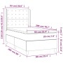 Box spring bed with dark gray fabric mattress 90x200 cm by vidaXL, Beds and slatted bases - Ref: Foro24-3132282, Price: 386,8...